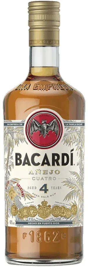 Bacardi Rum Anejo Cuatro4yr